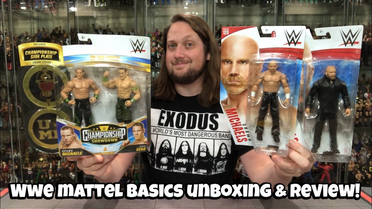WWE Mattel Basics HBK, HHH & Showdown John Cena/HBK Unboxing & Review!