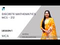 Lesson 1 (Block I): Discrete Mathematics for MCS 212 | IGNOU Coaching
