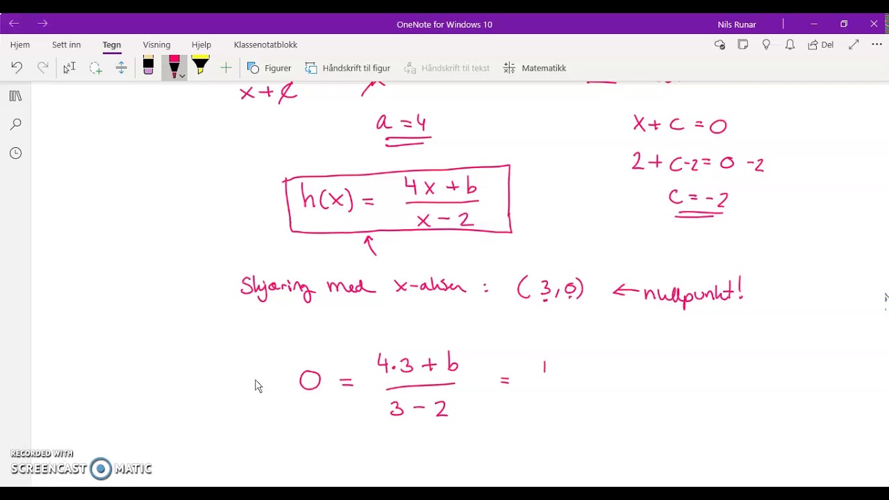 Eksempeloppgave Rasjonal Funksjon