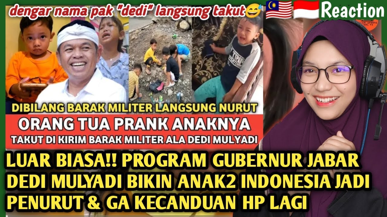 🇲🇾🇮🇩HEBAT❗KEBIJAKAN GUBERNUR JABAR DEDI MULYADI BIKIN ANAK2 INDO JADI PENURUT & GA KECANDUAN HP LAGI