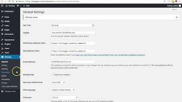Tutorial: WordPress Settings