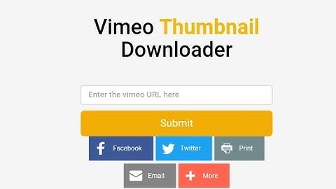 How to create Vimeo thumbnail downloading website