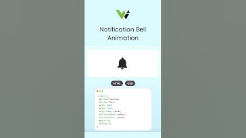 Animated notification bell icon in CSS & HTML. #html #css #javascript #animation #shorts