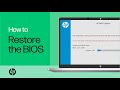 Restore the BIOS on HP Computers with a Key Press Combination | HP Computers | HP