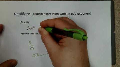 Simplifying a radical expression with an odd exponent