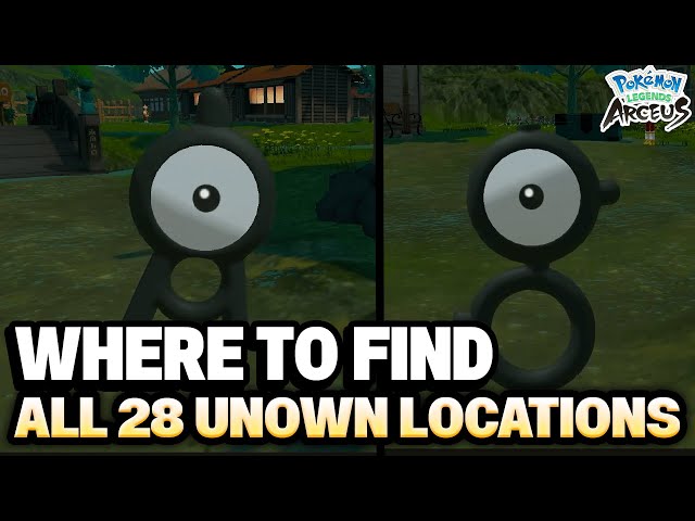 All Pokémon Legends: Arceus Unown locations