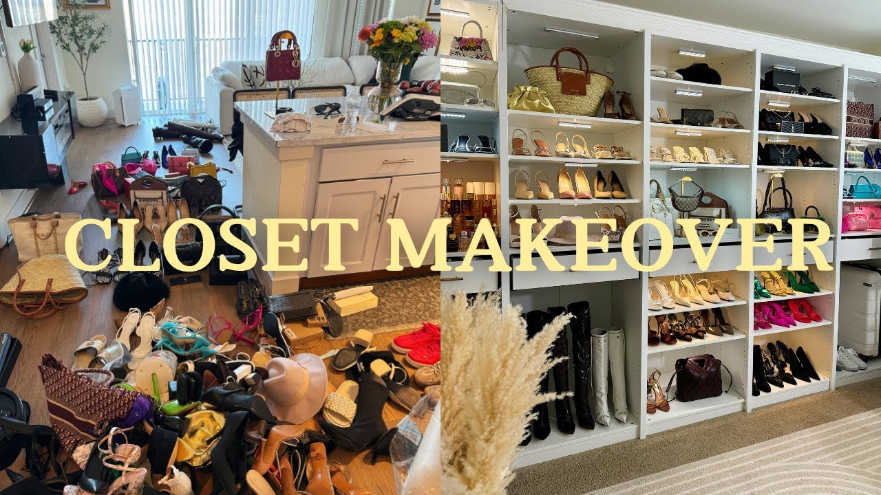 EXTREME CLOSET CLEAN-OUT | Organize & Declutter My DIY Walk-in Closet ...