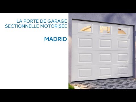 Porte de garage sectionnelle avec hublots Madrid - Castorama