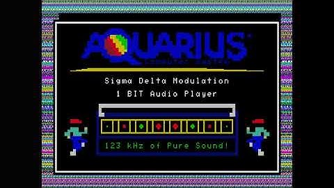Mattel Aquarius 1 Bit Audio Player - 123 kHz Demo on MAME