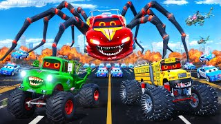 Monster Cars Destroy City! Heroic Car Teams Fight Back in an Epic Rescue Survival Mission