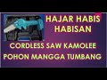 Akew kasui hajar habis kamolee mini saw cordless untuk potong batang mangga