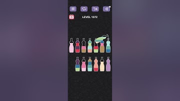 water sort puzzle -sort color puzzle game level 1072