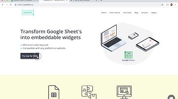 Updatefy: Transform spreadsheet to a ready to embed widget table!