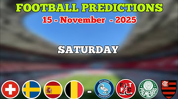 FOOTBALL PREDICTIONS TODAY 15 NOVEMBER | WORLD CUP QUALIFICATION | BETTING TIPS | GOLDEN PICKS PLUS