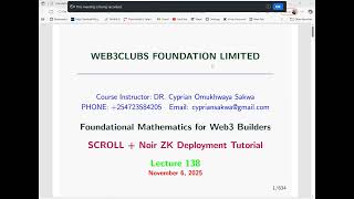 Lecture 138 - End-to-End Zero-Knowledge Proofs with Noir and Scroll Sepolia