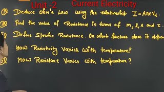 Ohm’s Law to Resistivity in One Video 🔥 Complete Current Electricity Basics