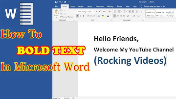 How to Bold Text in Microsoft Word