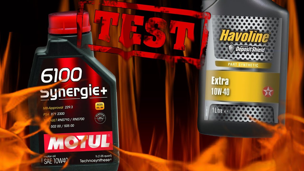 Motul 6100 Synergie+ 10W40 kontra Texaco Havoline Extra 10W40 Test czystości oleju 400°C