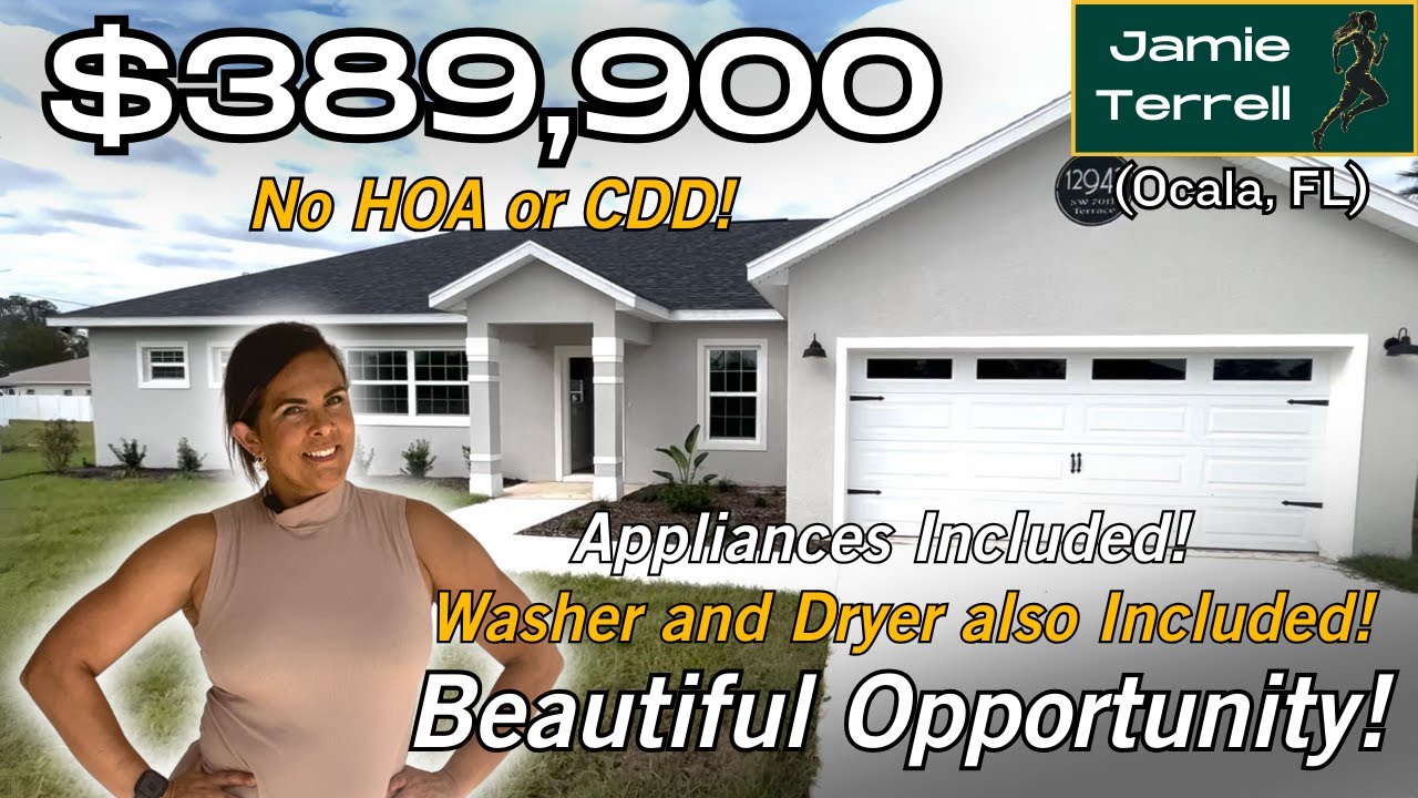 4 bedroom Home with Appliances AND Washer/Dryer Included, No HOA or CDD