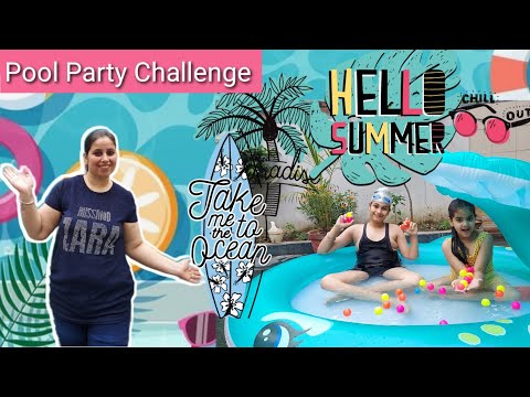 Pool Party Challenge | Pool Party At Home | Pool Challenge