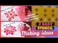 DIY stencils|How to make stencils for wall painting | 2 easy ideas|