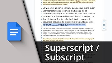 Superscript Google Docs | Subscript Google Docs ✅ Tutorial