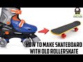 How to make skateboard with roller skate 🛹⛸️