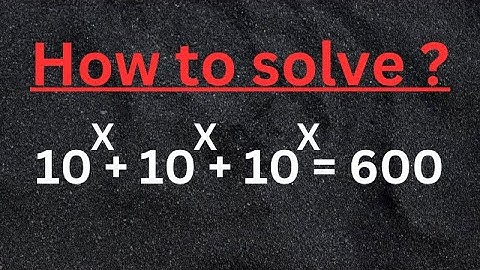 How to solve Math Olympiad Algebraic Exponential Equations || Finding the value of the exponent X