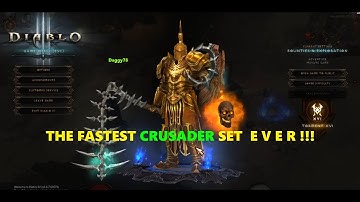 Diablo 3, [2.6.7 S19]The Fastest Crusader Set Ever!!!, Basic items, no augments, melting the Rift!!!