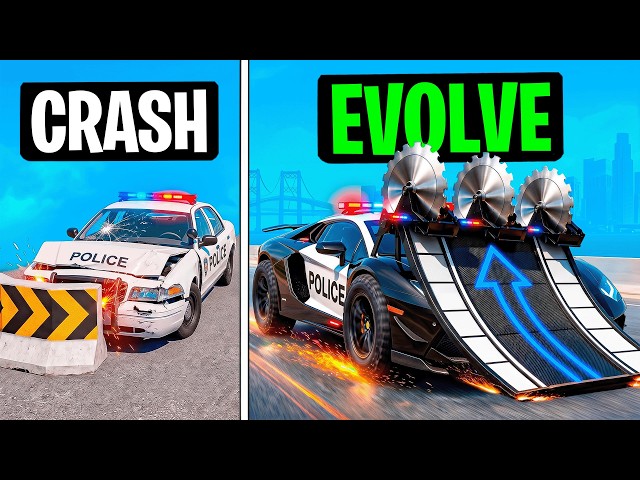 Every Time I Crash, My Police Car EVOLVES in GTA!