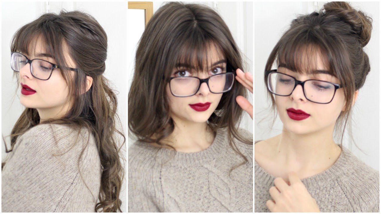 Super Easy Cute Hairstyles For Bangs Glasses YouTube Super Easy Cute Hairstyles For Bangs Glasses YouTube