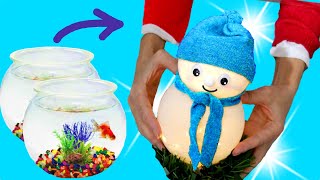 How to make a homemade snowman craft. Christmas DIY