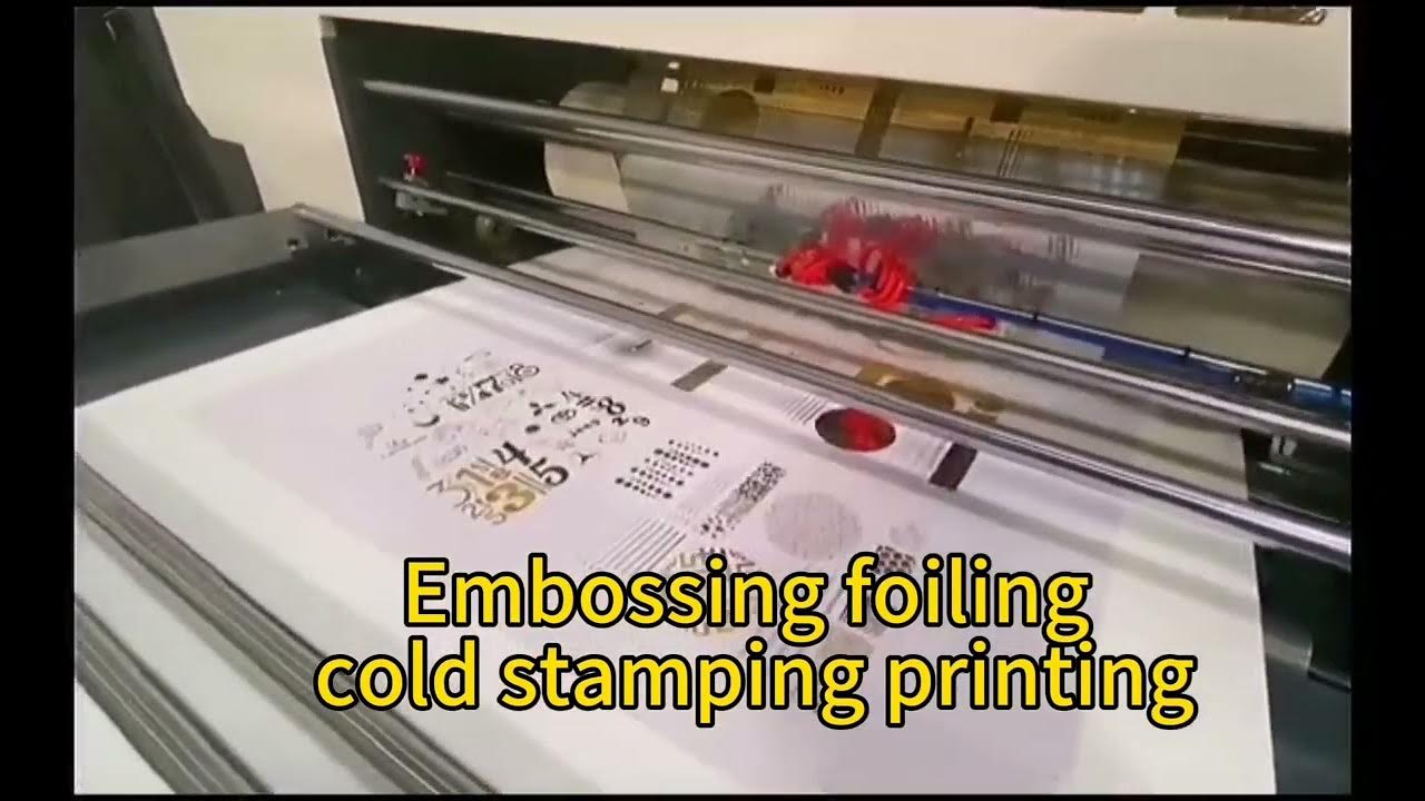 Embossing foiling printing cold stamping printer YouTube
