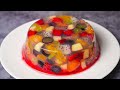 Fruit jelly cake  agar agar jelly fruit cake recipe  yummy