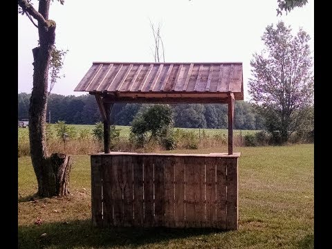 DIY $11.00 Lemonade / Produce Stand with Pallets - YouTube
