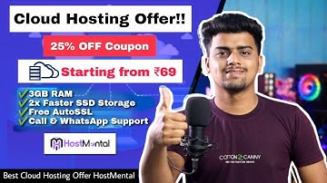 🥳Big Sale! SSD Cloud Hosting Offer✅Rs69 SSD Cloud Hosting + Free .Com Domain | HostMental