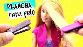 Como hacer PLANCHA de Pelo para MUÑECAS Barbie muy FÁCIL! MANUALIDADES PARA MUÑECAS