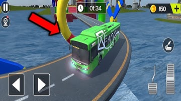 Bus Sky Driving Simulator gameplay | Mega Ramp Bus simulator | Impossible level 😲 sky Bus game 