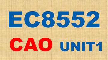 EC8552 | CAO | Important Questions | with Answer | Unit 1 | CHROME TECH | Tamil | CS8491 | cao | ca