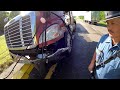 MAJOR WRONG WAY SEMI CRASH & TOW     PART 1