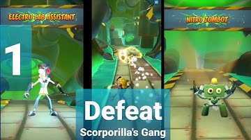Crash Bandicoot: on the run - gameplay defeat Scorporilla