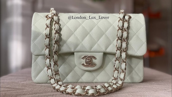 Chanel Mint Green Quilted Caviar Small Classic Double Flap Bag Pale Gold  Hardware Available For Immediate Sale At Sotheby's