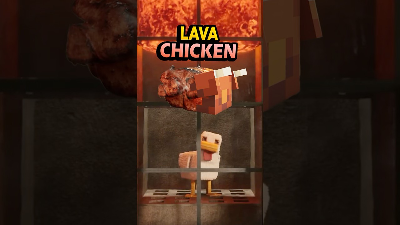¡Se hizo CANON! Lava Chicken de Steve #minecraft