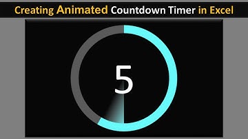 Animated Countdown Timer in Excel - Simple and Easy Method