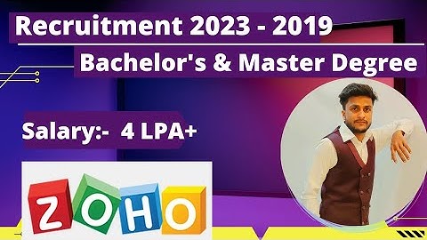 ZOHO Mass Hiring For 2023 2022 2021 2020 2019 Batch | ZOHO Recruitment 2023 | ZOHO Off Campus Drive