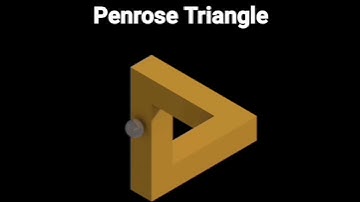 || Penrose Triangle Illusion Explained with Animation || How To Draw A Penrose Triangle || short ||