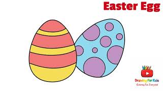 How to Draw Easter Egg - Easy Drawing for Kids