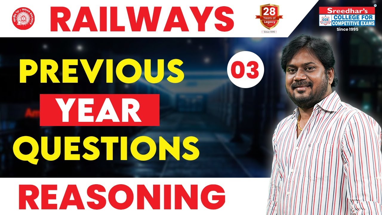రైల్వే Previous Year Questions(Reasoning) Most expected questions for