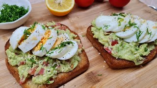 Delicious avocado snack in 10 minutes!   Breakfast & Lunch ideas