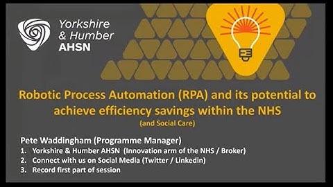 Innovation Exchange event: Robotic Process Automation